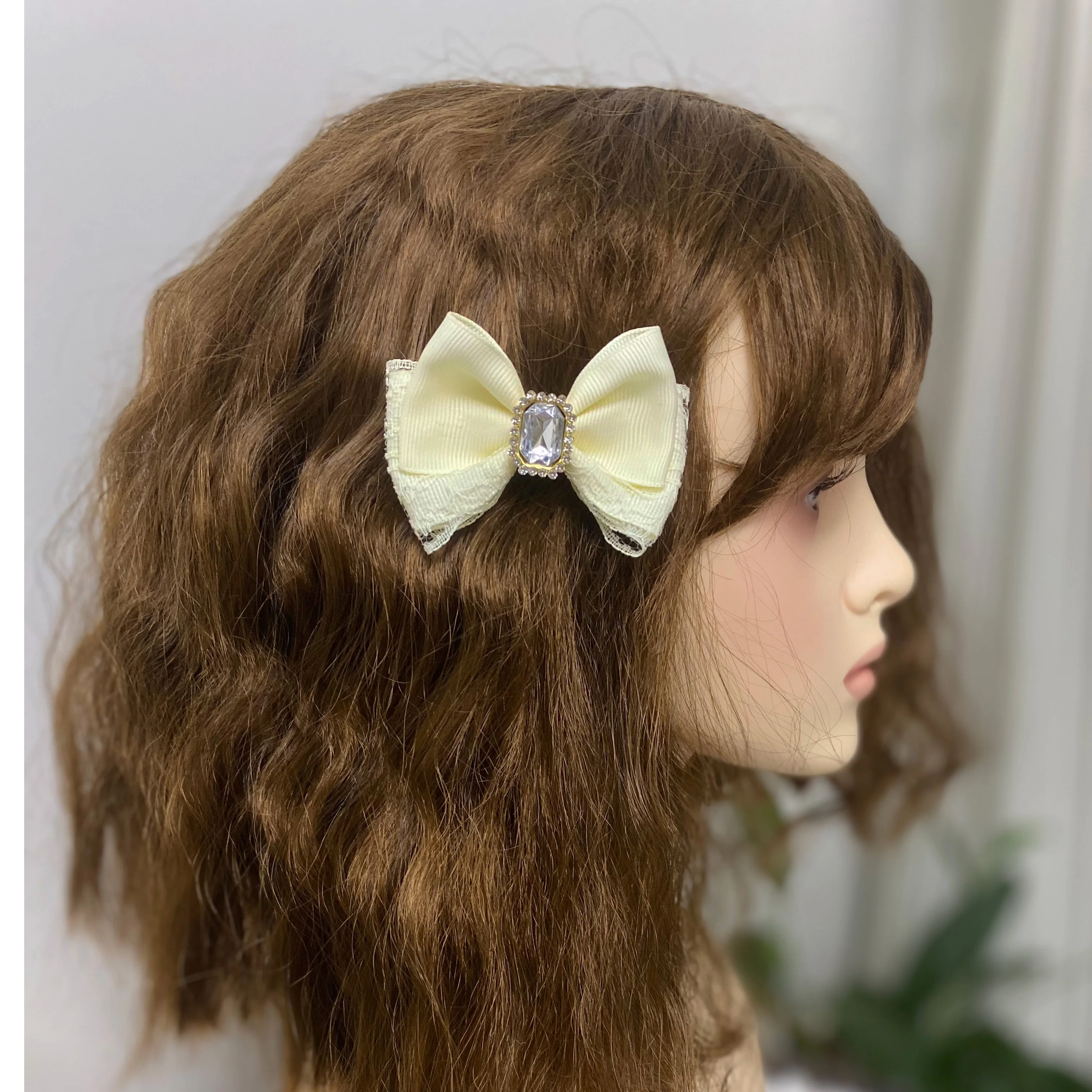 【1 pair】Lolita Hair clips for girls y2k accessories Lolita cosplay Hair bows woman Cute things small clips For new year