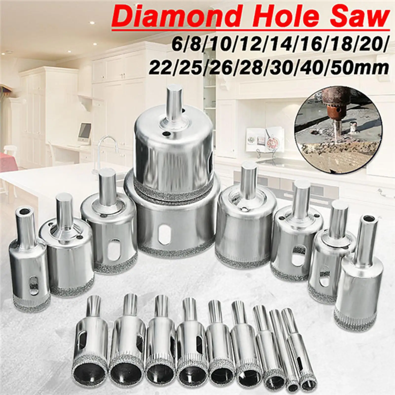

Drill Bit Set 16 Pieces Drill Bits For Glass Carbon Steel Tile Hole Cutter For Enlarging Groove Cutting Punching Drilling