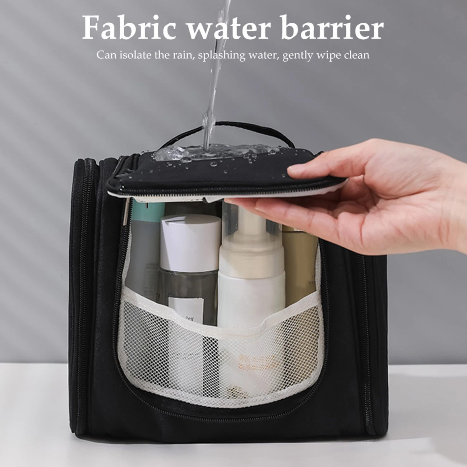 Hanging Travel Toiletry Bag for Men and Women – Large Cosmetics, Makeup and Toiletries Organizer Kit with Compartments