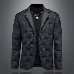 Wide-lapel Duck Down Jacket Men 2024 Winter High Quality Down Coat Lapel Vintage Black Down Jacket Men Clothing Kurtka Zimowa