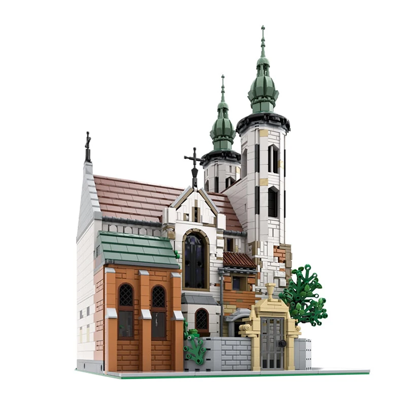 Andrew\'s Church Medieval Cathedral Architecture Building Block Toy Street View Castle Andriivska tserkva Brick Model Kid Gift