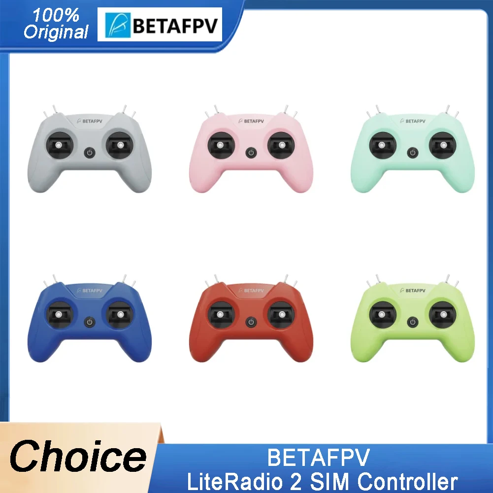 وحدة تحكم محاكاة BETAFPV LiteRadio 2 ذات 8 قنوات - متوافقة مع محاكيات DJI وFenix RC6 وAeroFlyRC8 والبخار