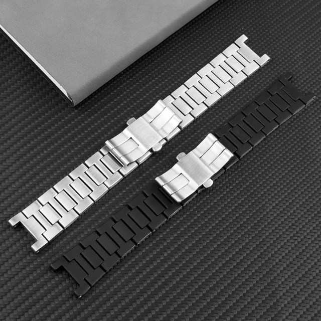 Per Cartier serie PASHA cinturino per orologio da uomo 22mm notch 14 cinturino in metallo argento in acciaio inossidabile chiusura pieghevole bracciale vite libera AliExpress