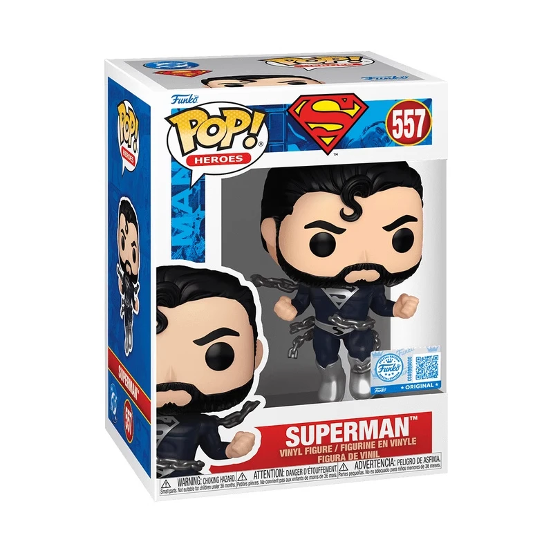 Genuine Edition FUNKO POP DC The New Adventures of Superman Black Superman Anime Decoration Ornament ModelToys Collectible Model - Image 5