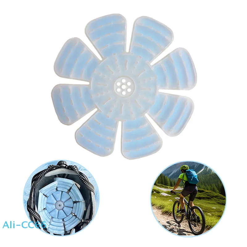 【M】ورقة تبريد خوذة صيفية قبعة بطانة حماية من الحرارة حزمة ثلج قابلة للطي أداة متعددة الوظائف لركوب الدراجات والمشي لمسافات طويلة والتخييم