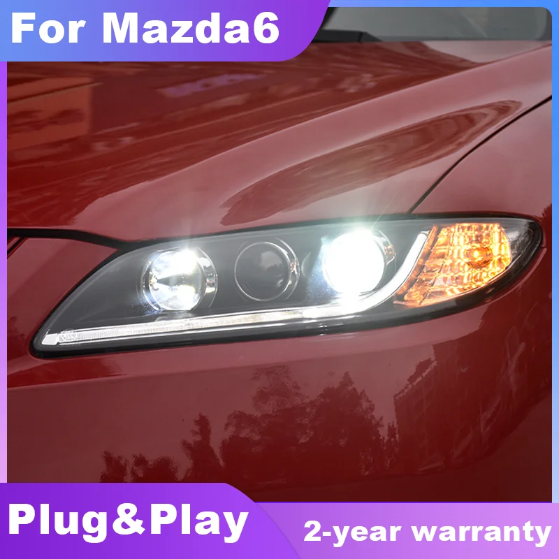 

Автомобильные фары для Mazda 6, светодиодные фары 2003-2015 Mazda6, фара Drl, линза проектора, автомобильные аксессуары