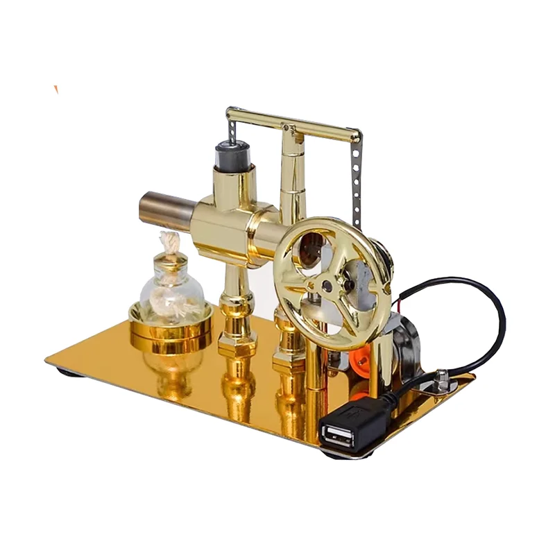 Hot Air Single Cylinder Stirling Engine Generator Physics Popular Science Production Invention Collection Toy