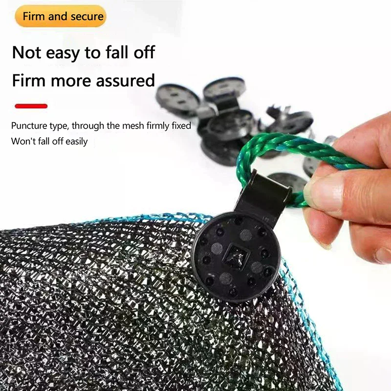 100Pcs Shade Cloth Plastic Clips Sun Shade Net Clips Greenhouse Fabric Fixing Clamps Grommet Fence Netting Hook