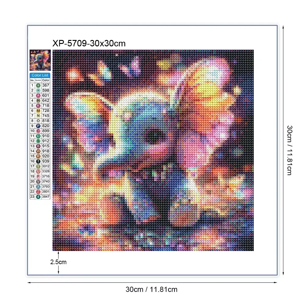 DIY Diamond Painting Elephant Skeleton Landscape Full Square/Round Mosaic AB Diamond Embroidery Cross Stitch Set Home Decoration