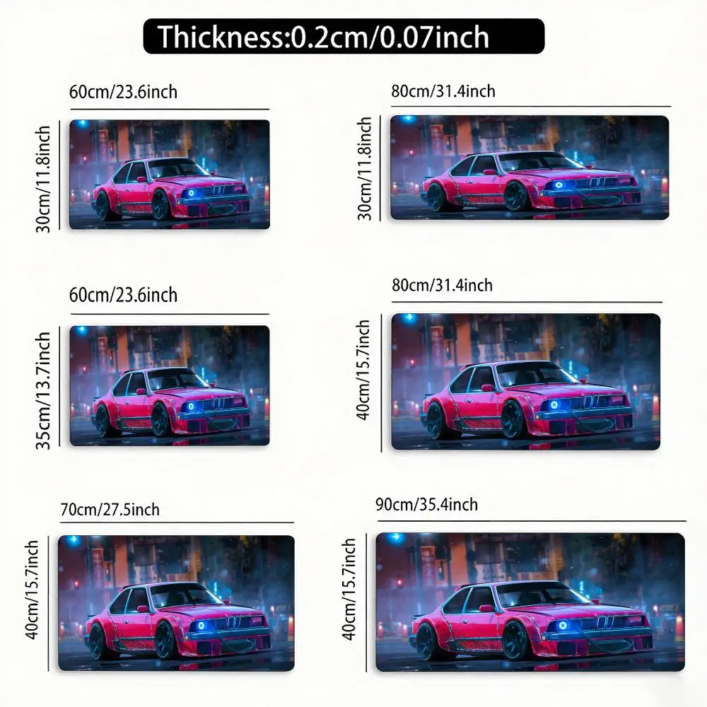 

Коврик для мыши в стиле аниме, серия «Спортивные автомобили», очень большой, для компьютера, офиса, игр, XXL, резиновый, противоскользящий, для клавиатуры и мыши