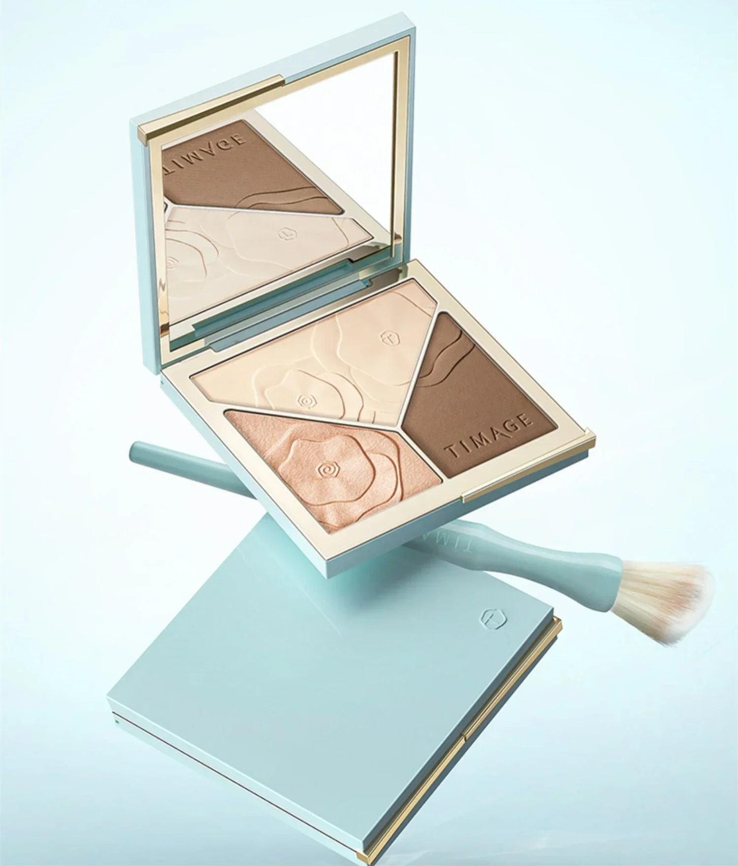 TIMAGE Master High Gloss Repairing Palette Caitang Tang Yi Personally Researched Three-Color One-Piece Matte Glitter Powder Nose