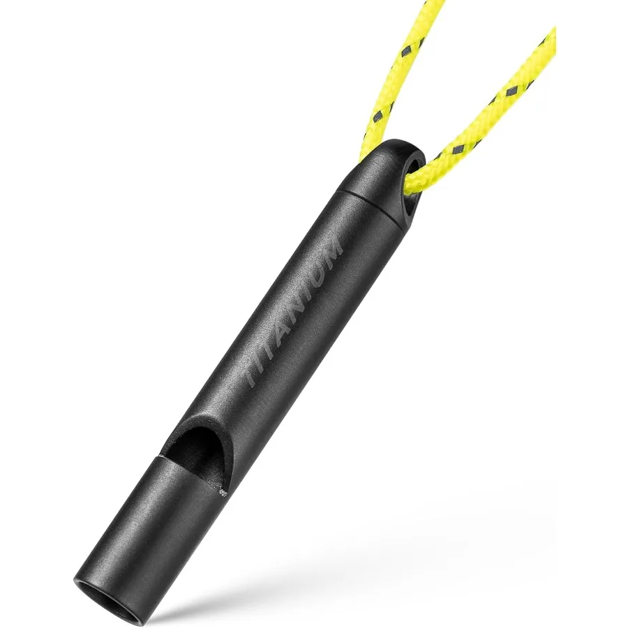 Titanium Small Emergey Whistle120db Safety Survival Whistles with Lanyard Outdoor Whistle for Coaches Sports Dog Training Hikin