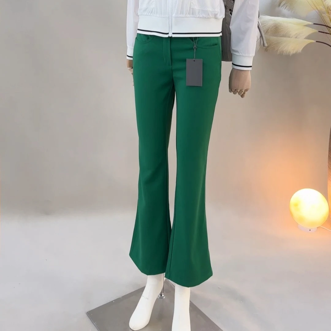 Women's Golf Flare Pants 2026 Summer New Korean Style Slimming Versatile Casual Stretch Breathable Quick-Dry Soft High-Waist