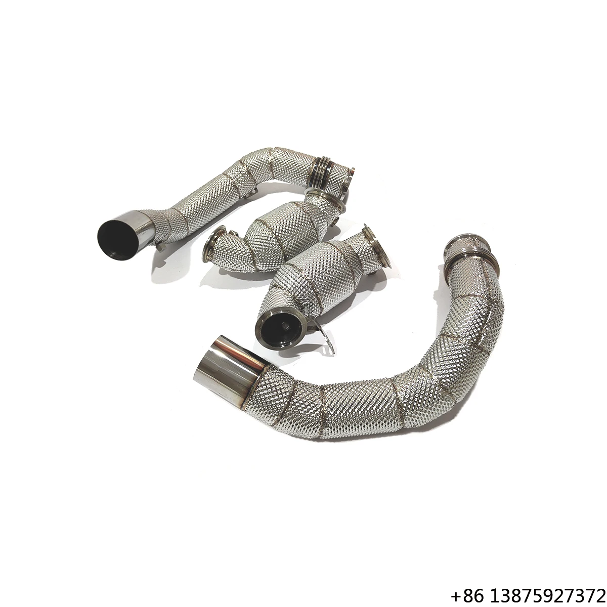 

Ecnal for X5m X6m F95 F96 V8 4.4T Stainless Steel Sports Heat Shield Front Downpipe