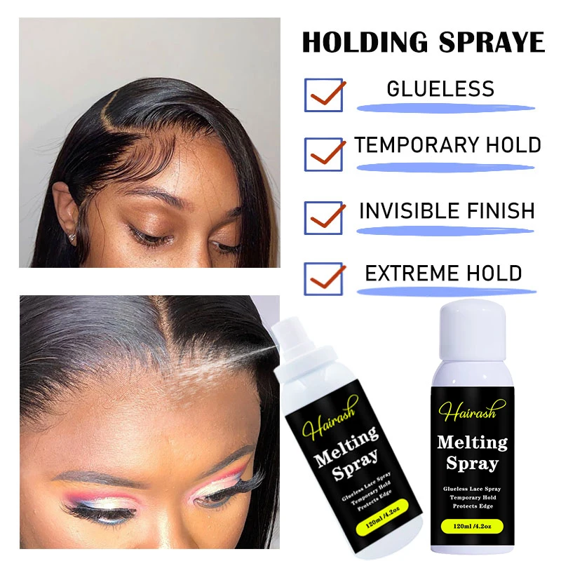 Lace Melting Spray Waterproof Customized Labels Strong Hold Hair Glue For Lace Front Wigs