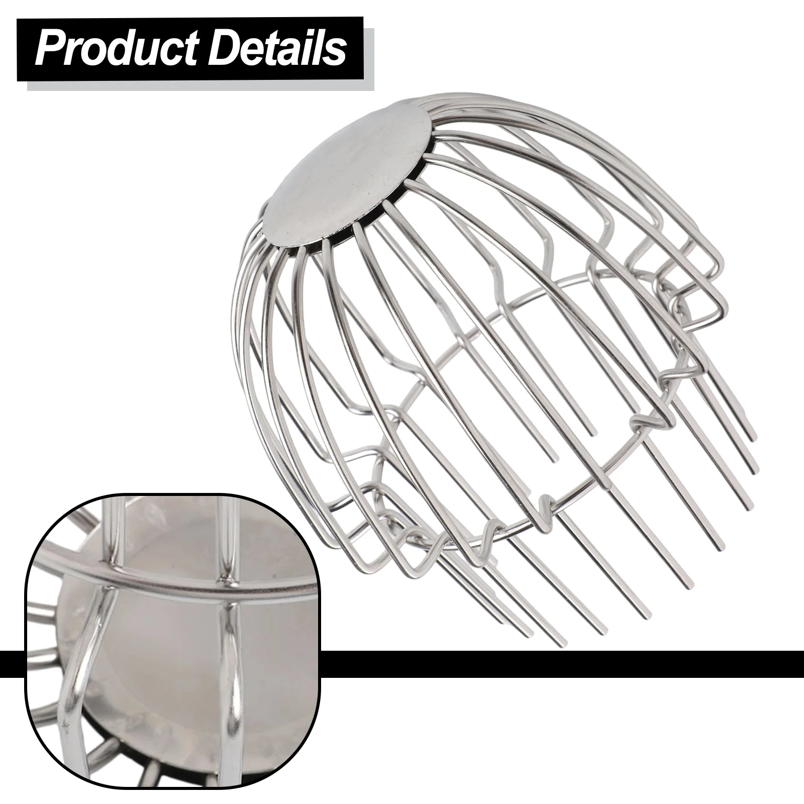 110mm Tube 125*130*95mm 4.92**3.74in Leaf Guard Mesh Cover Clog Prevention Mesh Cover Leaf Guard Outdoor Drainage Solution
