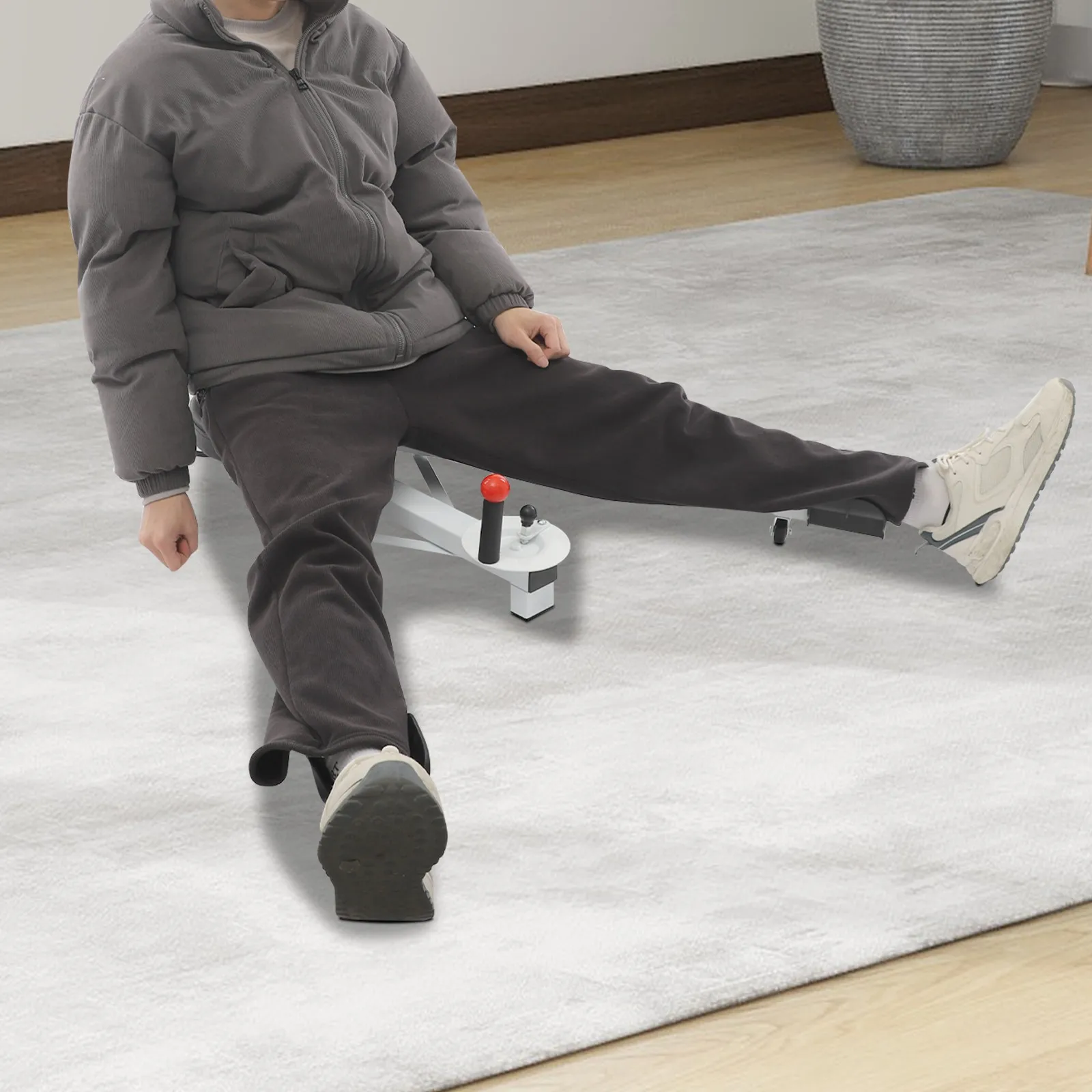 5段階調節可能な折りたたみ式レッグストレッチャー、自宅用の腹筋＆コアマシンに変換可能