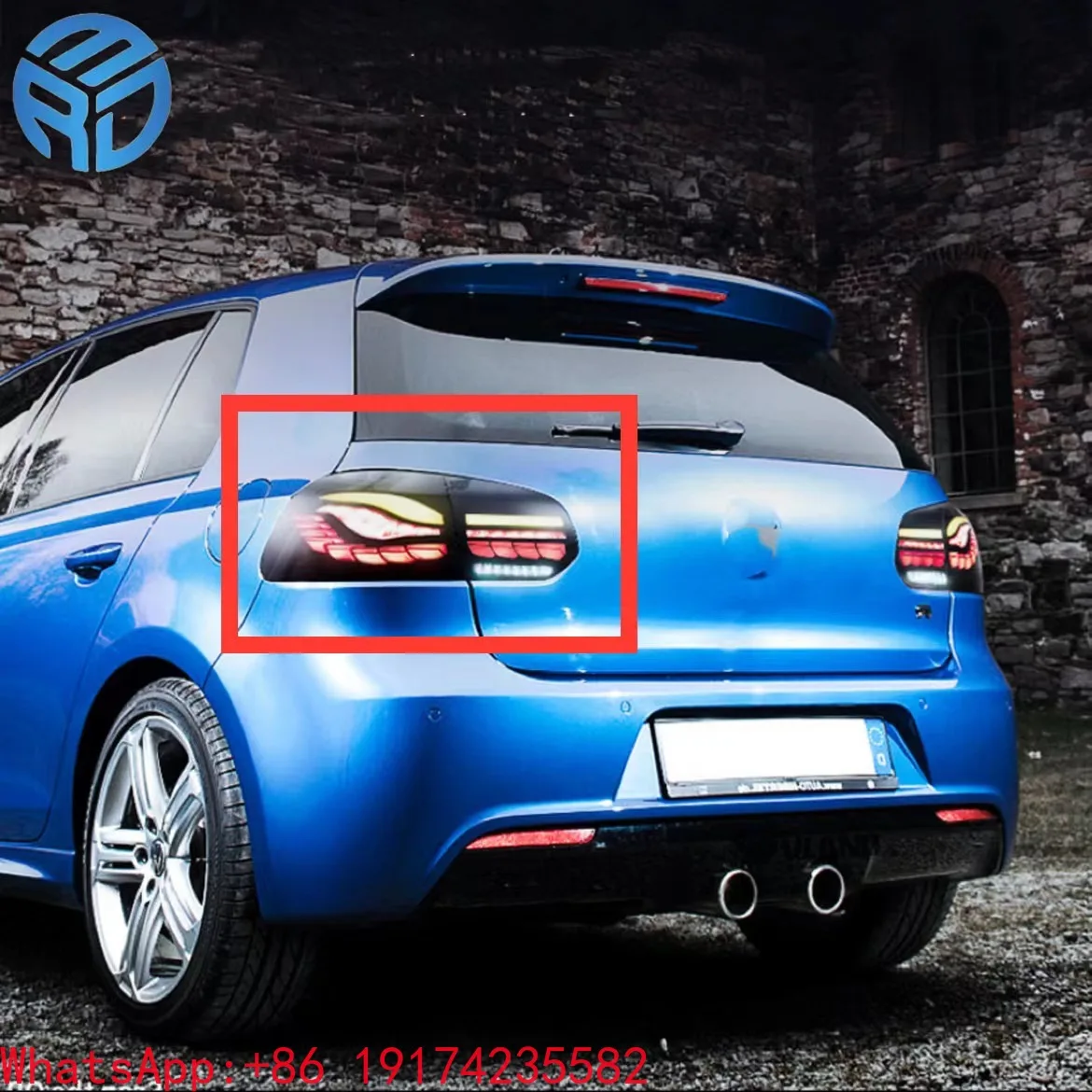 

for V-W Golf 6 MK6 2008-2013 LED Tail Light LED Rear Tail Lamp Stop Light Back Light with Dragon Scales