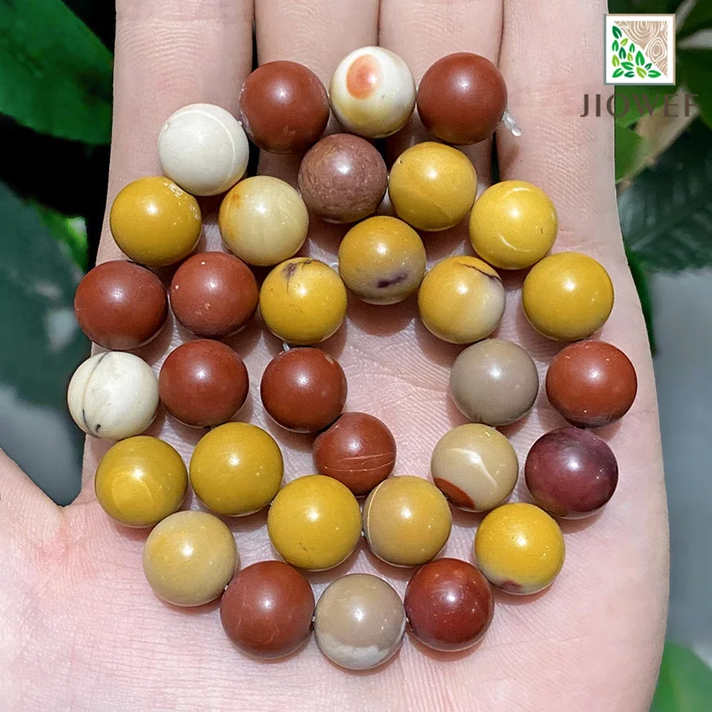 4/6/8/10/12mm Matte Mookaite Egg Yolk Round Loose Round Beads Diy Bracelet Earring Natural Stone for Jewelry Making 15