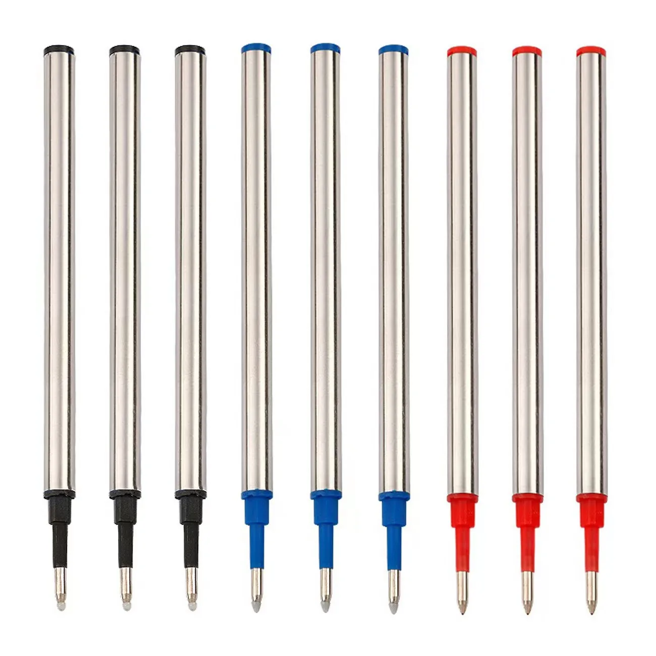 

Rollerball Pen Refills, Roller Ball Fine Point 0.5mm, Red Ink Refill Pack of 5 - Replaceable Ballpoint Pen Refills Medium Point