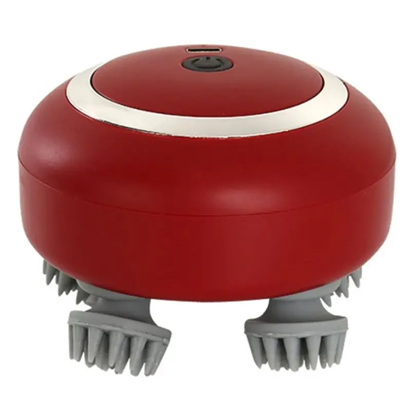 

【SUPERDEALS】For Hair Care Head Massager With Adjustable Speed For Scalp Massage Red Light Soft Silicone For Kneading Of The Head