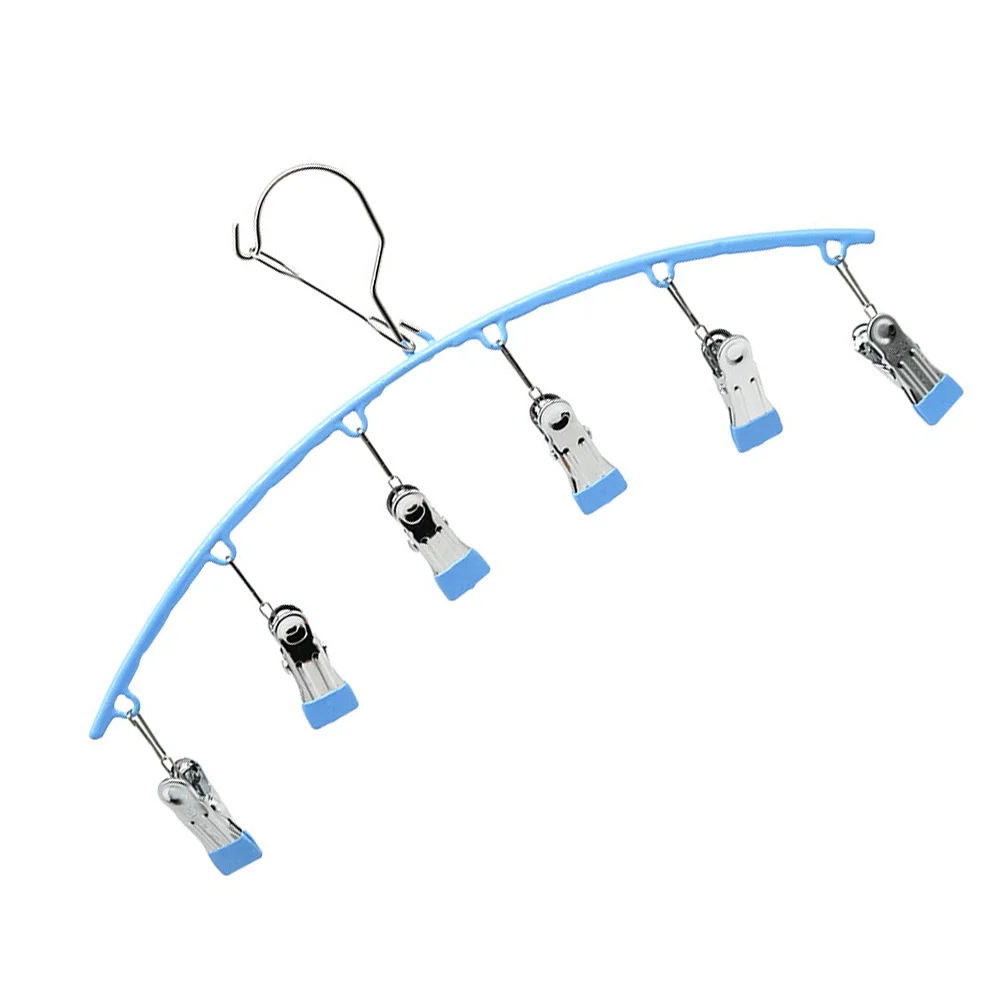 

Socks Hanging Rack Stainless Steel Plastic Arc Design Non-Slip Windproof Drying Clips For Underwear Laundry Space Saving Sock