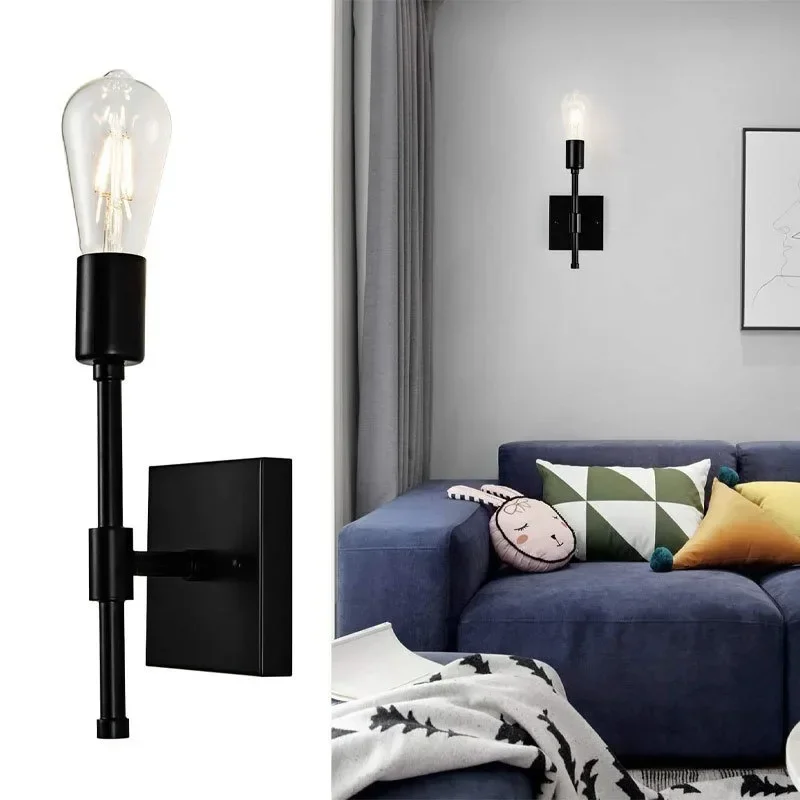 American retro iron wall lamp industrial style minimalist corridor hallway bathroom mirror front lamp LED110v iron wall lamp