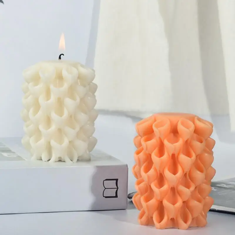 Lodi Column Scented Candle Silicone Mold Handmade Plaster Table Creative Cake Decoration Mold