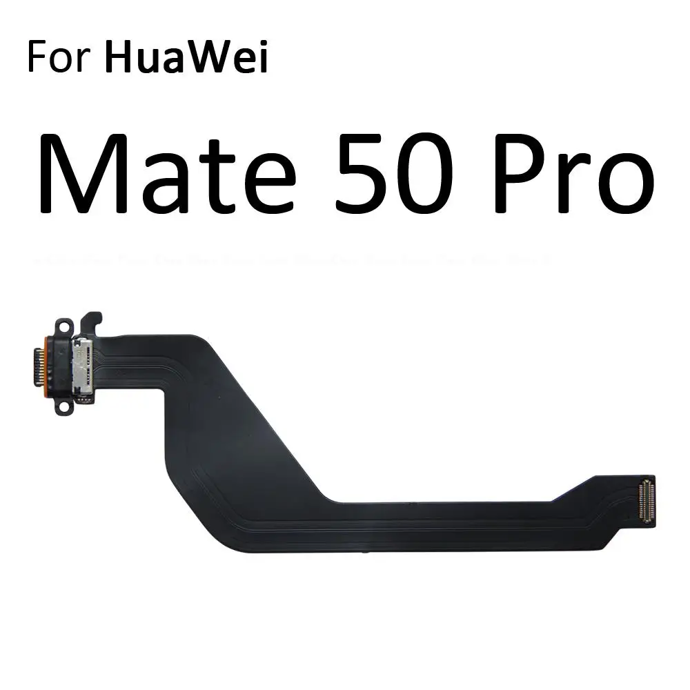 USB Charging Port Connector Board Parts Flex Cable With Microphone Mic For HuaWei Mate 50 RS 50E 40 30 Pro 5G