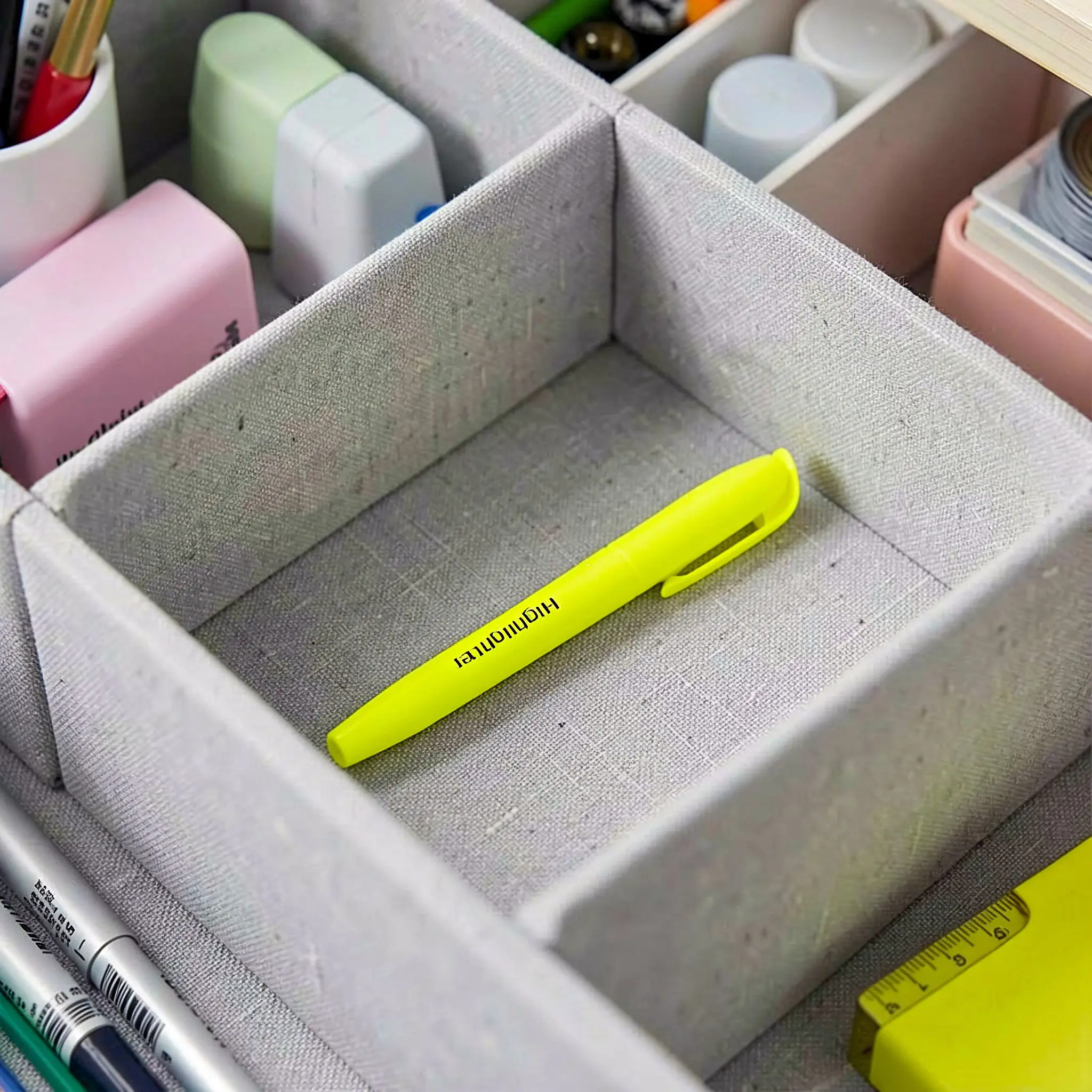50Pcs Fluorescent Highlighter Yellow Chisel Tip Markers Reading Annotation Study Pens School Office Stationery
