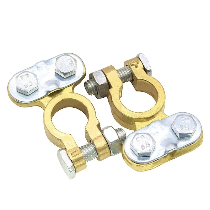 

Upgraded Battery Head Clip Backups Battery Head Clip Brass Battery Post Terminals Clamp Pair for Vehicle Maintenance GTWS