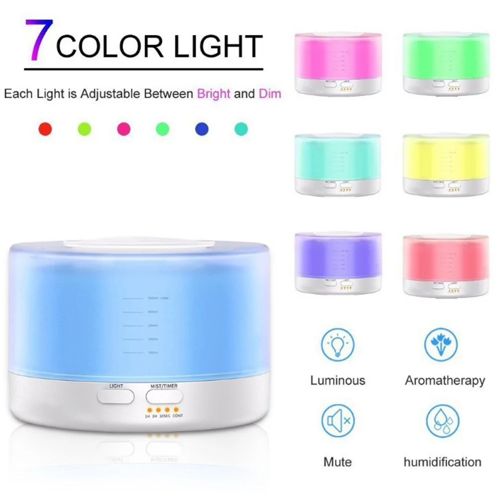 500ML dyfuzor zapachowy nawilżacz powietrza olejek eteryczny dyfuzor do aromaterapii nawilżacz z pilotem do domowego biura sypialnia