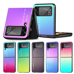 Case Coque for Samsung Galaxy ZFlip Z Flip 4 ZFlip3 Z Flip 3 5G Flip4 ZFlip4 Flip3 Hard PC Funda Gradient BE YOURSELF