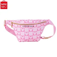 MINISO   Disney cartoon Mickey large capacity chest bag for women, multifunctional waterproof outdoor crossbody waist bag