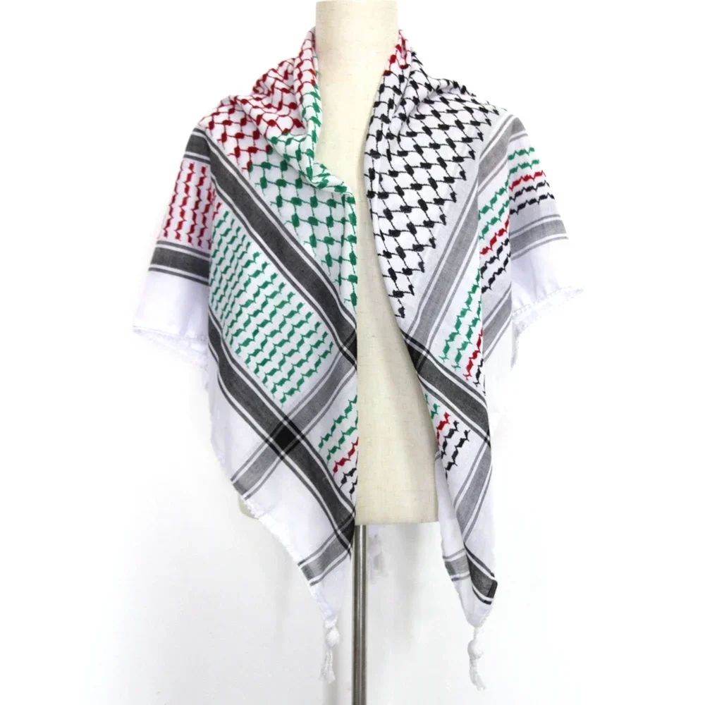 Traditional Woven Keffiyeh,Cotton Hijab Shawl Stylish Unisex Shemagh Scarf Versatileand Fashionable Arab Headscarf