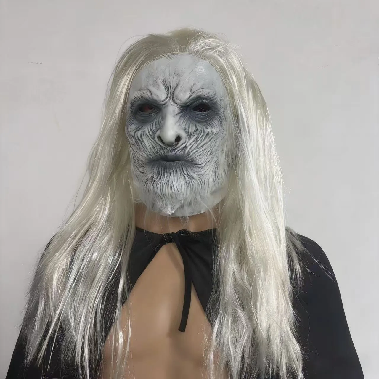 Máscara de látex de la Reina de la Noche de Juego de Tronos, guantes, máscara de cabeza completa, accesorio de disfraz para fiesta de Halloween, accesorios de cosplay