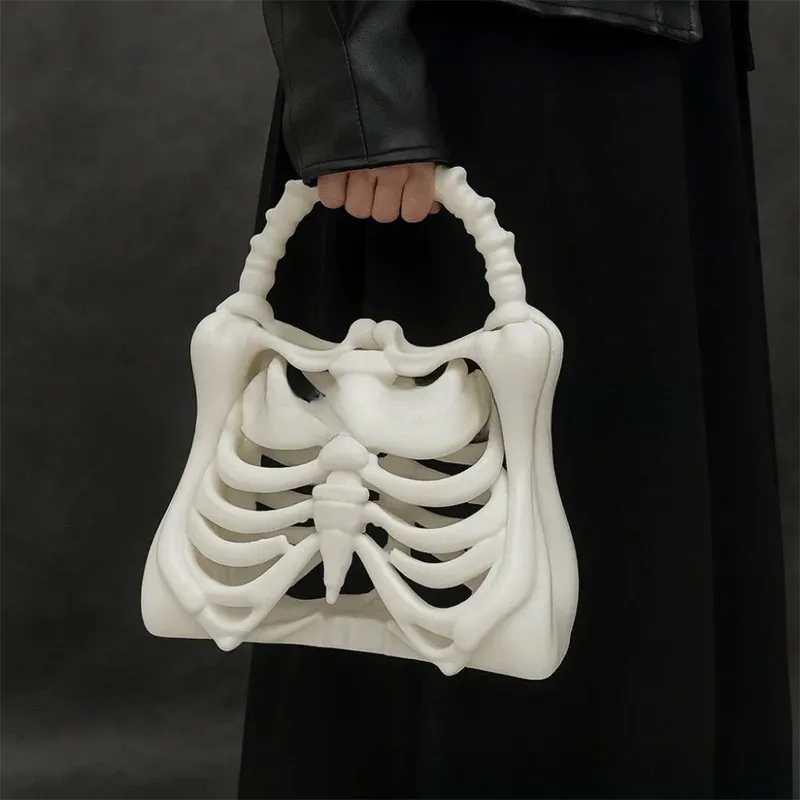 

Halloween Handbag Creative Skull Skeleton 3d Printing Fashion Handbag Holiday Gift Decoration Package Self-assembled Bone Bag