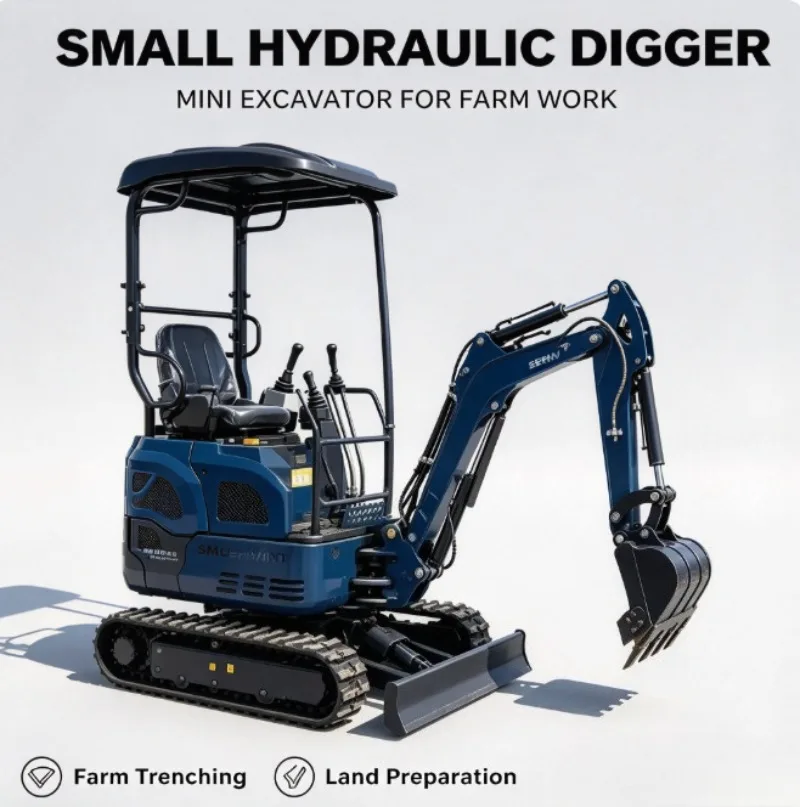 Mini Excavator 1Ton 2Ton 3Ton Multi-purpose Crawler Digger Earth Moving Equipment Easy To Transport And Install