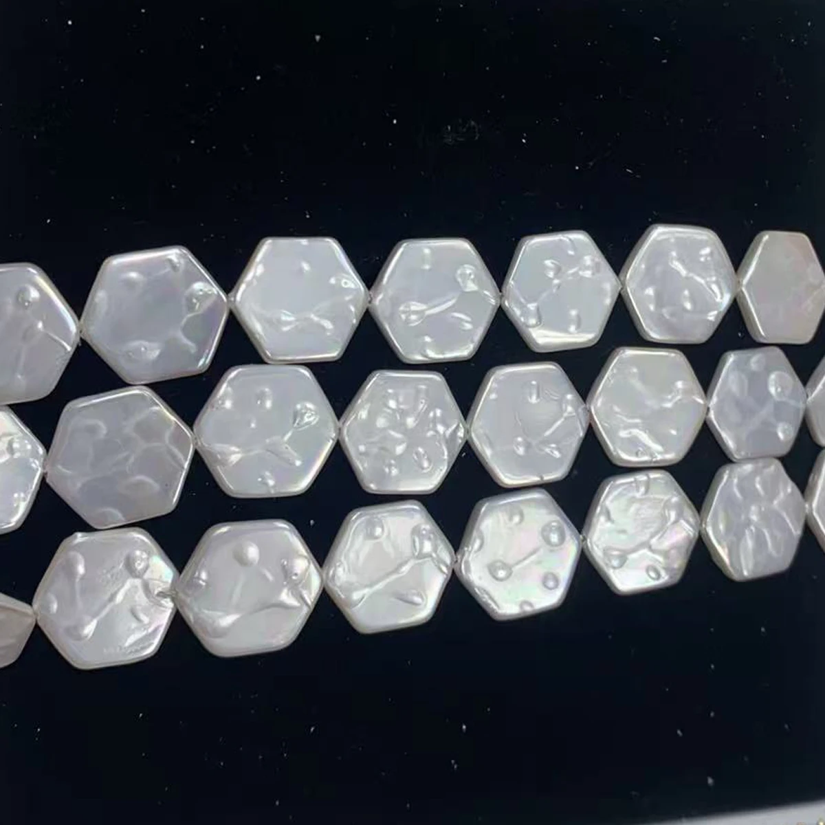 

18mm White Hexagonal Diamond Natural Freshwater Shell Bead Exquisite Jewelry MakeDIY Necklace Bracelet Earring Accessory Fashion