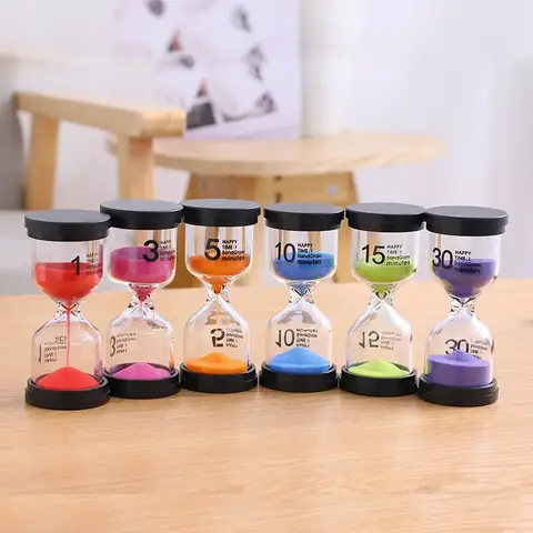 1/3/5/10/15/30 Hourglass Minutes Sand Watch Sandglass Timer Watch Clock Gift Children Sand Timer Hour Home Decoration
