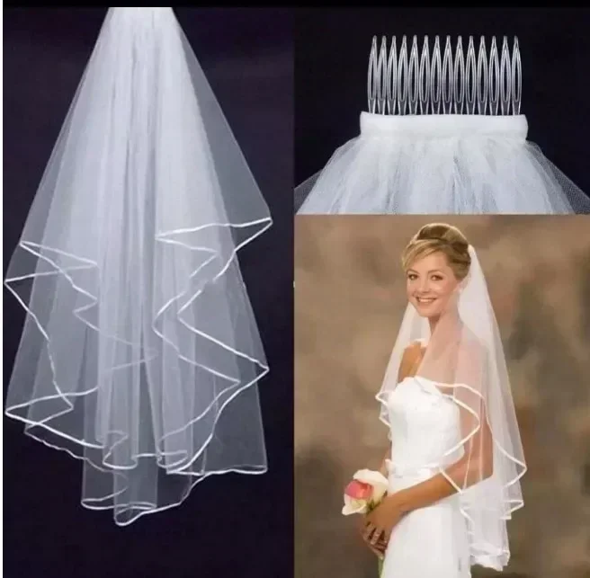 Tulle Bridal Veil Wedding Hair Accessories Elbow 2024