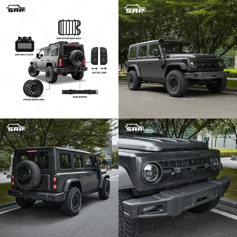 High Quality Automotive Exterior Parts for Baw 212 Accessories Off-Road Upgrade Body Kit Roof Rack Rear Bumper Kit