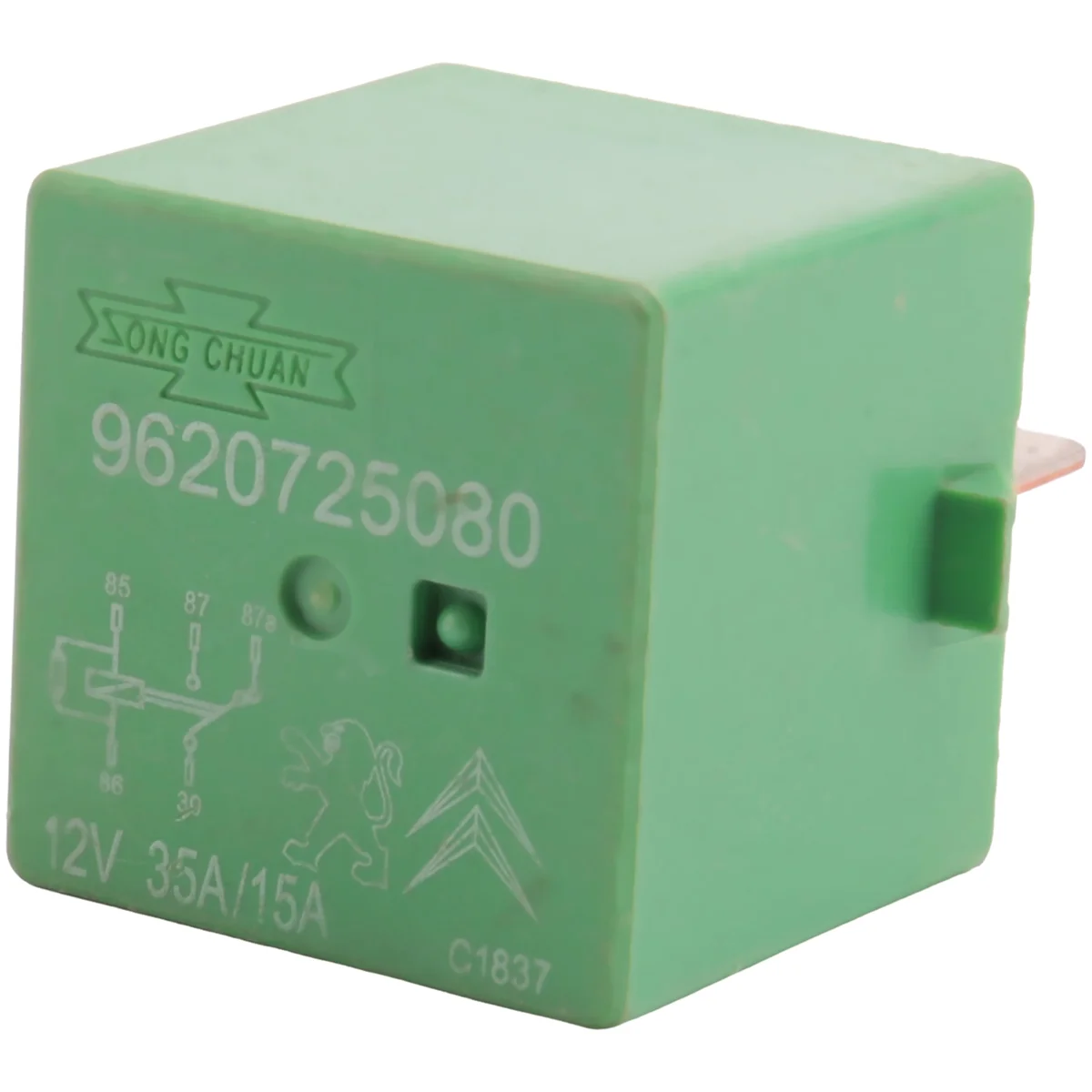 12V 35A 5 Pins Cooling Radiator Fan Relay Green 6547TX for 206 207 306 307 406 407 807