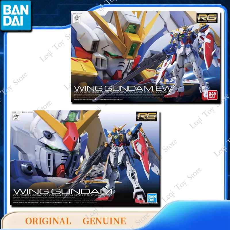

Bandai Gundam оригинальные RG WING GUNDAM EW XXXG-01W фигурки аниме игрушки для мальчиков и девочек детский подарок в сборе модель украшения