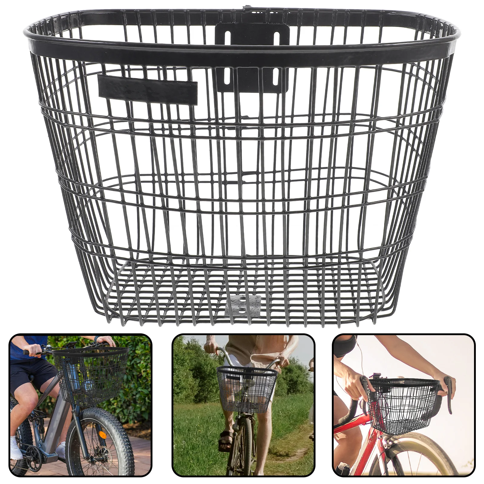 

1Set Bike Basket Front Handlebar Durable Sturdy Bicycle Front Basket for Mountain Bike Adult Cycling Baskets for Bikes