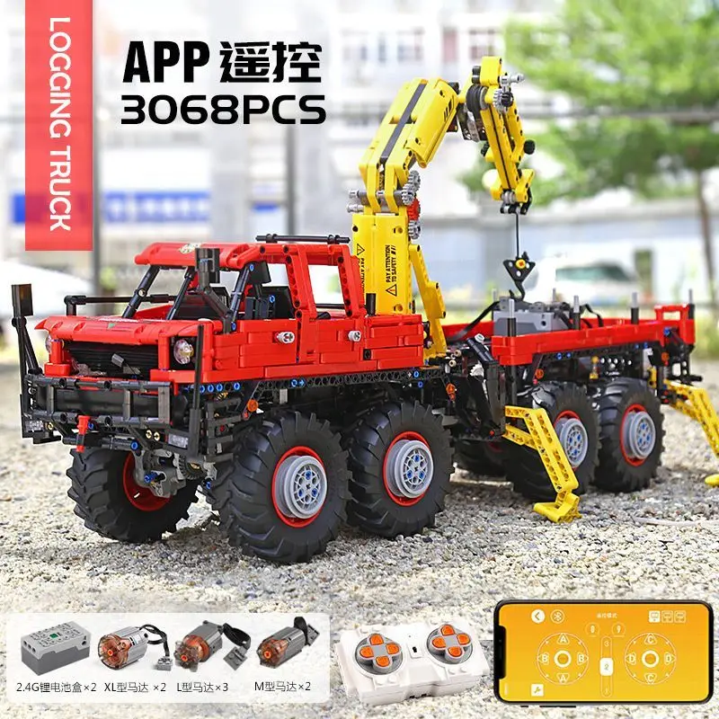 

MOLD KING 13146 Технический шарнирный 8 × 8 Внедорожный пульт дистанционного управления/приложение Модель грузовика MOC-15805 Строительный блок Детская игрушка Подарок на день рождения