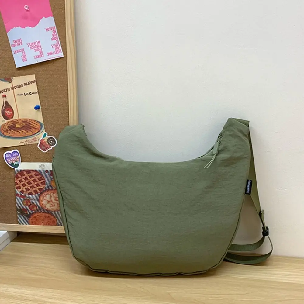 

Корейская нейлоновая сумка-кроссбоди, большая вместительная сумка через плечо из ткани Оксфорд, однотонная универсальная сумка-пельмень для путешествий