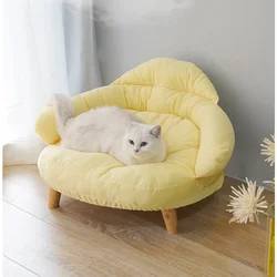 Four Seasons Universal Bed for Cats, Off Ground, Moisture Proof, Solid Wood, Cats Supplies, Thickened Animal Bed