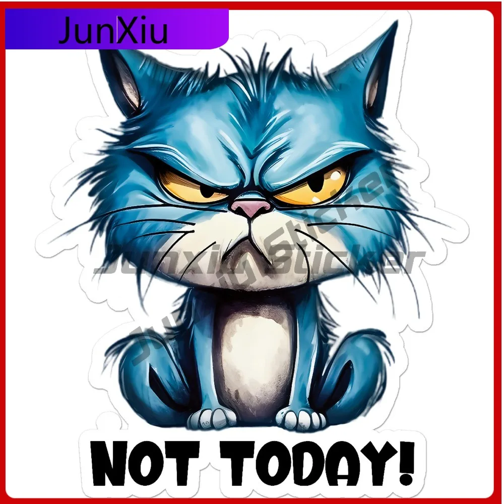 

Наклейка на мотоцикл, автомобиль, ноутбук, окно, бампер, для экстерьера авто: «Не сегодня, котик!» — милая, лимитированная серия, устойчивая к царапинам, современная, водонепроницаемая, виниловая