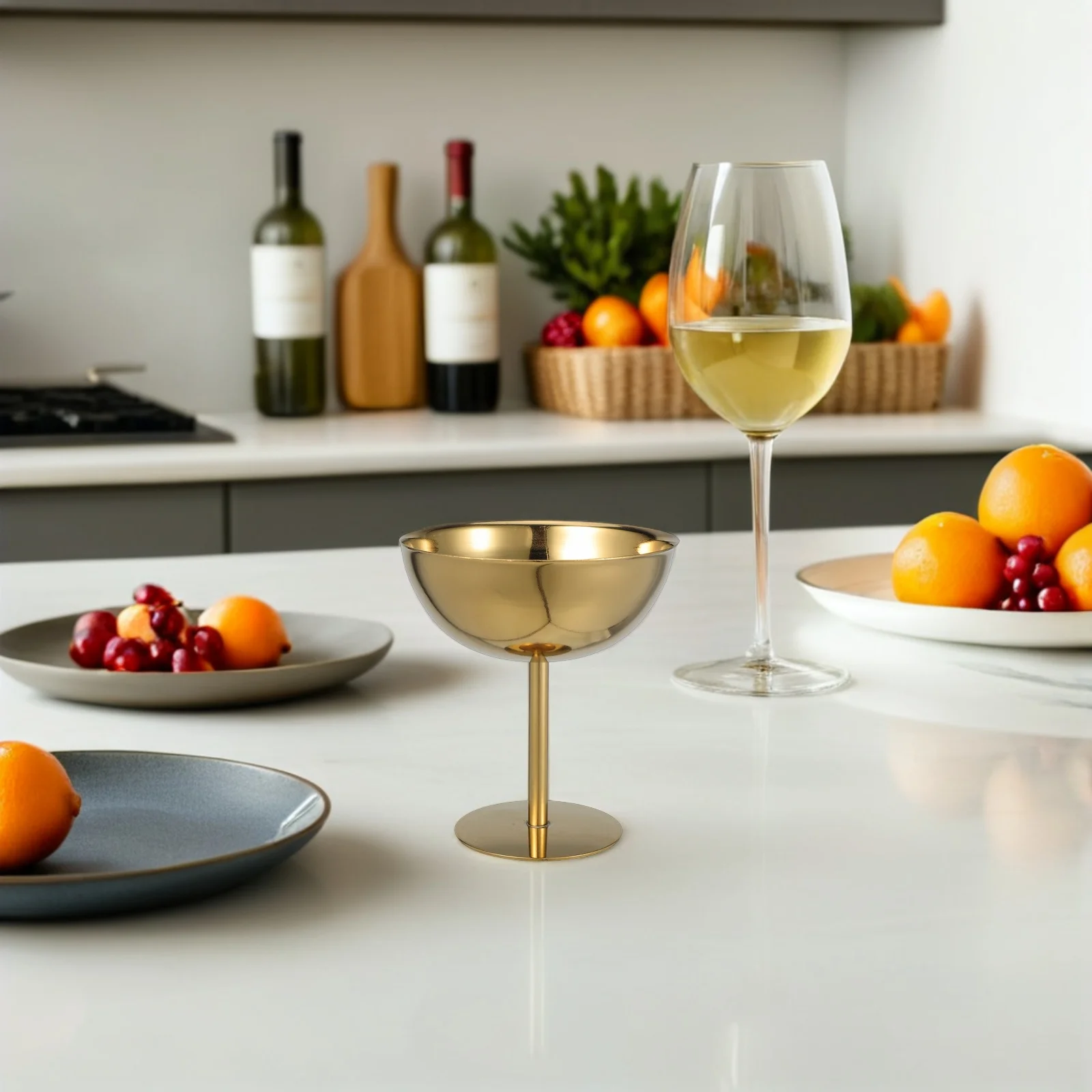 

Stainless Steel Dessert Cup High Footed Ice Cream Bowl For Home Commercial Use Yogurt Pudding Fruit Snack Serving